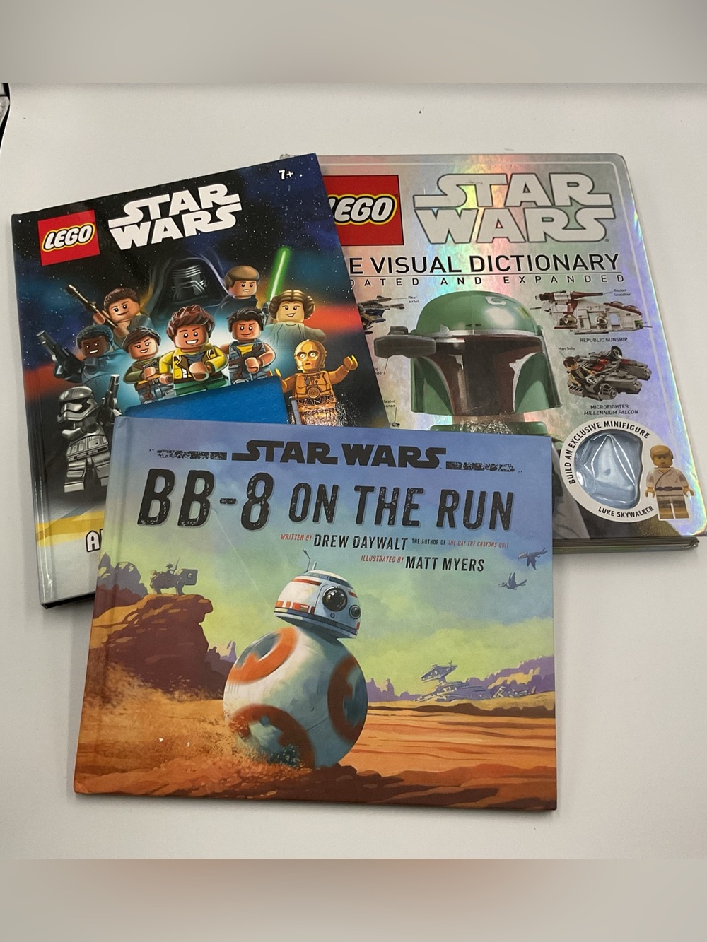 Lego Book Lot x3 Star Wars Visual Dictionary Adventure in Force BB-8 on the Run